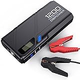 DBPOWER 1200A Peak Portable Car Jump Starter (for 6.5L Gas, 5.2L Diesel Engine and More), Car Battery Booster Pack with QC3.0 Built-in LED Emergency Flashlight