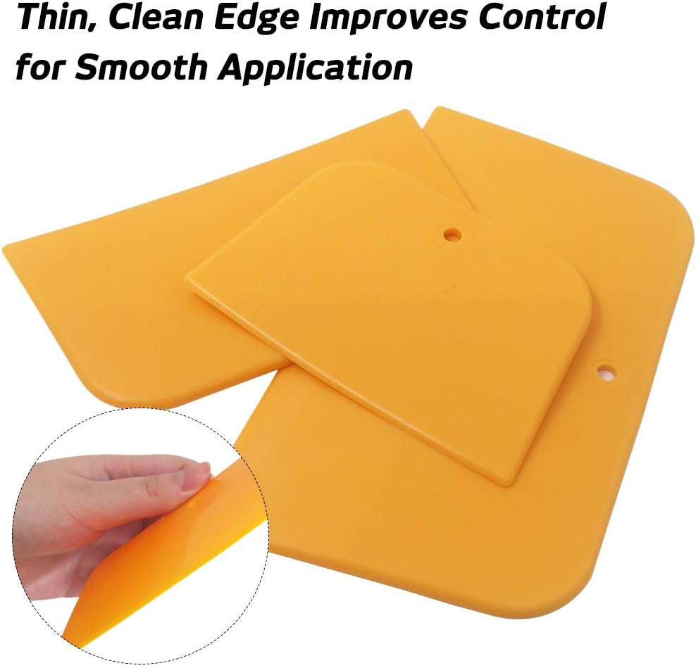 Set of 9 Body Filler Spreaders Automotive Body Fillers, SourceTon 4, 5, 6 Inch Reusable Plastic Spreader for Applying Fillers, Putties, Glazes, Caulks and Paint: Automotive