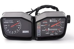 ZAS MZ ETZ TS MZ Saxon Instruments, Speedometer - Tachometer, RELOJ CUADRADO MODERNO MZ FITS All MZ 150CC to 250 CC Speedometer Dual Gauge New