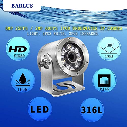 Barlus HD Aquarium POE Underwater IP Camera Marine 2592 * 1944 CMOS 2