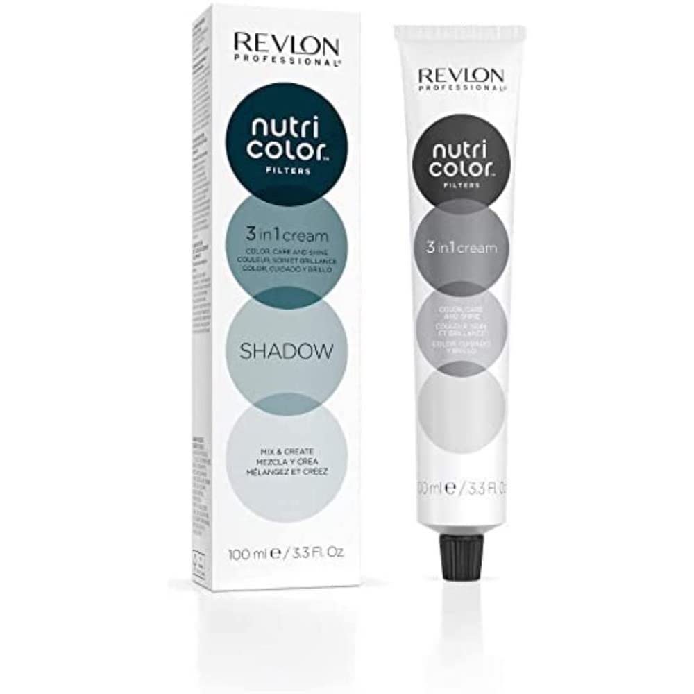 REVLON PROFESSIONAL Nutri Color Mixing Filters, Ammonia-Free Smoky Effect Hair Color and Dye, Semi Permanent Direct Hair Color, Shadow, 100 ml