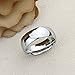 2mm 4mm 6mm 8mm Stainless Steel Silver/Gold/Black Wedding Band Ring Men Women Plain Dome Polished Classici Comfort Fit Band Ring SZ: 6.5