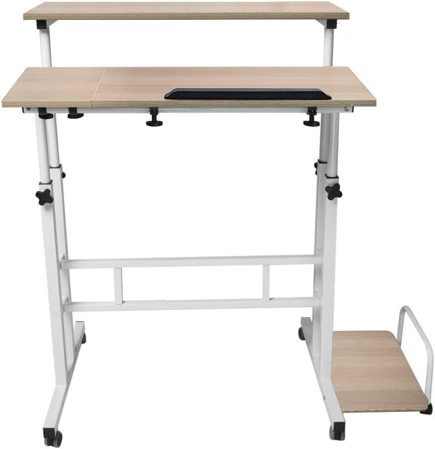 Cloudro Home Office Version Computer Desk, Can Be Raised and Lowered Folding Office Desk