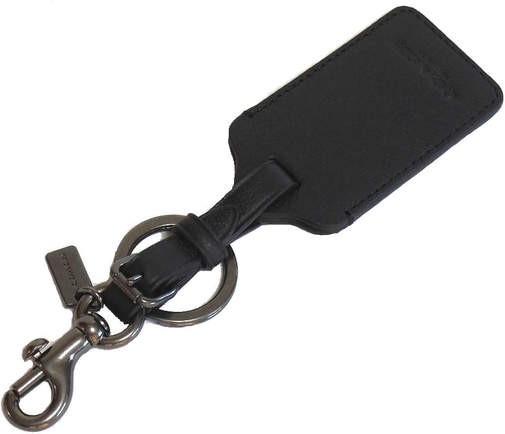 coach leather luggage tags