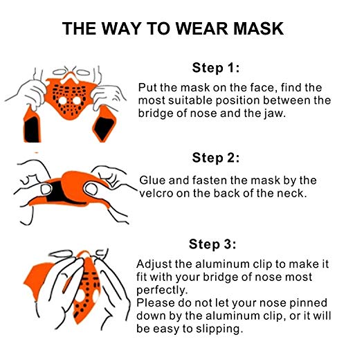 Topnisus Dust Mask with Filter for Cycling Running Jogging Sawmilling Mowing Outdoor Activity Dustproof Mask (Orange)