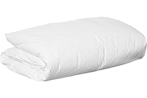 National Allergy Premium 100% Cotton Duvet Comforter Protector - Twin Size - 66" x 86" - White - Breathable 300 Thread Count Hypoallergenic Cover - Zippered Encasement - Bedding Linen