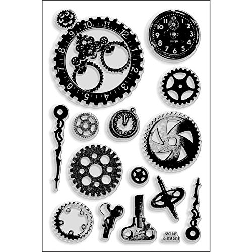 Stampendous perfectly clear stamp, steampunk gears image