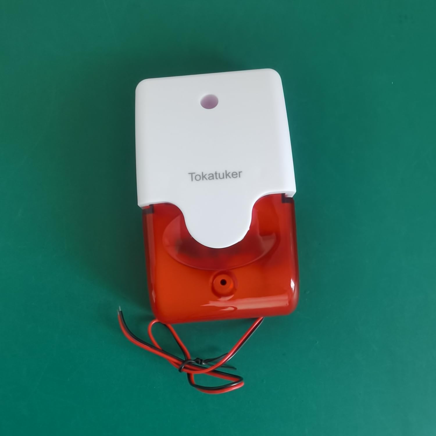 DC9 to 12V Wired Strobe Siren Red Light Sound Flash Buzzer Siren Home Security Alarm System Electric Security Siren 110dB@12V DC