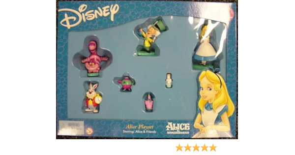 alice in wonderland figurine playset
