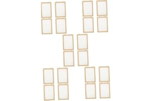 STOBOK 20 Pcs Paper Frame Kids Educational Toys Wood Crafts Kidcraft Playset Wooden Frame Screen DIY Paper Craft Tool Paper Making Craft Mould Kids DIY Paper Handicraft Wooden Frame Child