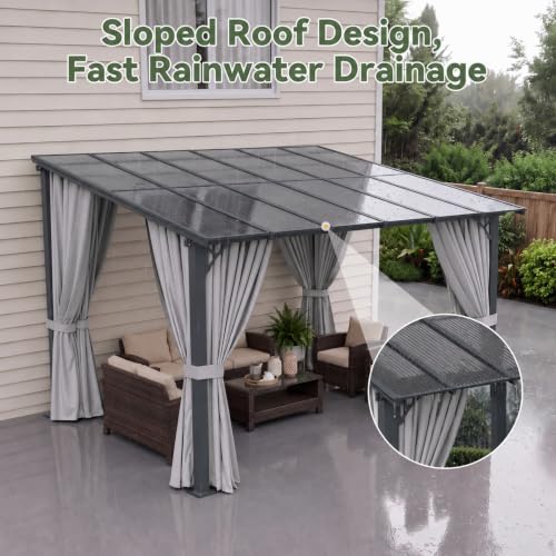 Aoxun 12x10FT Wall-Mounted Pergola Review: Lean-To Gazebo with Curtains & Netting image 20