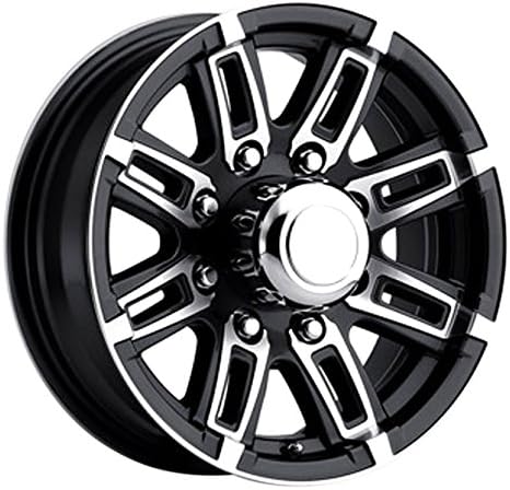 SENDEL T06 ALUMINUM TRAILER WHEEL WITH BLACK MACHINED FINISH 14X5.5 5X4.50(114.3)  +0 3.19