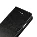 iCoverCase Compatible with Sony Xperia XA Ultra Case, Genuine Leather Wallet Case [Slim Fit] Folio Book Design with Stand and Card Slots Flip Case Cover (Black)