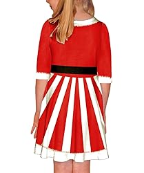 Remimi Girls Christmas Dresses Casual Cotton Swing