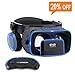 Ultralight Virtual Reality Headset with Stereo Headphones, 3D VR Glasses for VR games & 3D Movies, Comfortable & Immersive Experience VR Goggles for 4.7 - 6 inch IOS/Android Smartphones