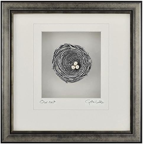 Cynthia Webb DesignsOur Nest Pewter Bird's Nest Framed Pewter 9"x9" Silver Finish – Handcrafted in the USA