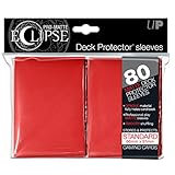 PRO-Matte Eclipse Red Standard Deck Protector sleeves (80 count pack)