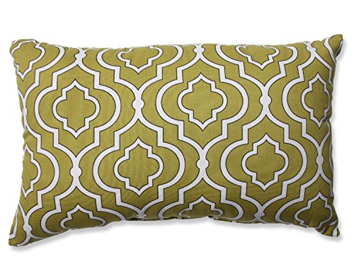 185-Avocado-Green-and-White-Lucky-One-Rectangular-Decorative-Throw-Pillow