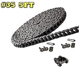 35 Roller Chain 5 Feet with 2 Master and 1 Offset Links for GO Kart, Mini Bike