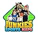 Junkies Sports Maps Scratch-Off Football Map - Bucket List Tracking Poster, Man-Cave Decor, Bedroom Poster - 32 Stadiums, 32 Teams in The USA - Great Valentine and Birthday Gift Idea - 18?x24?