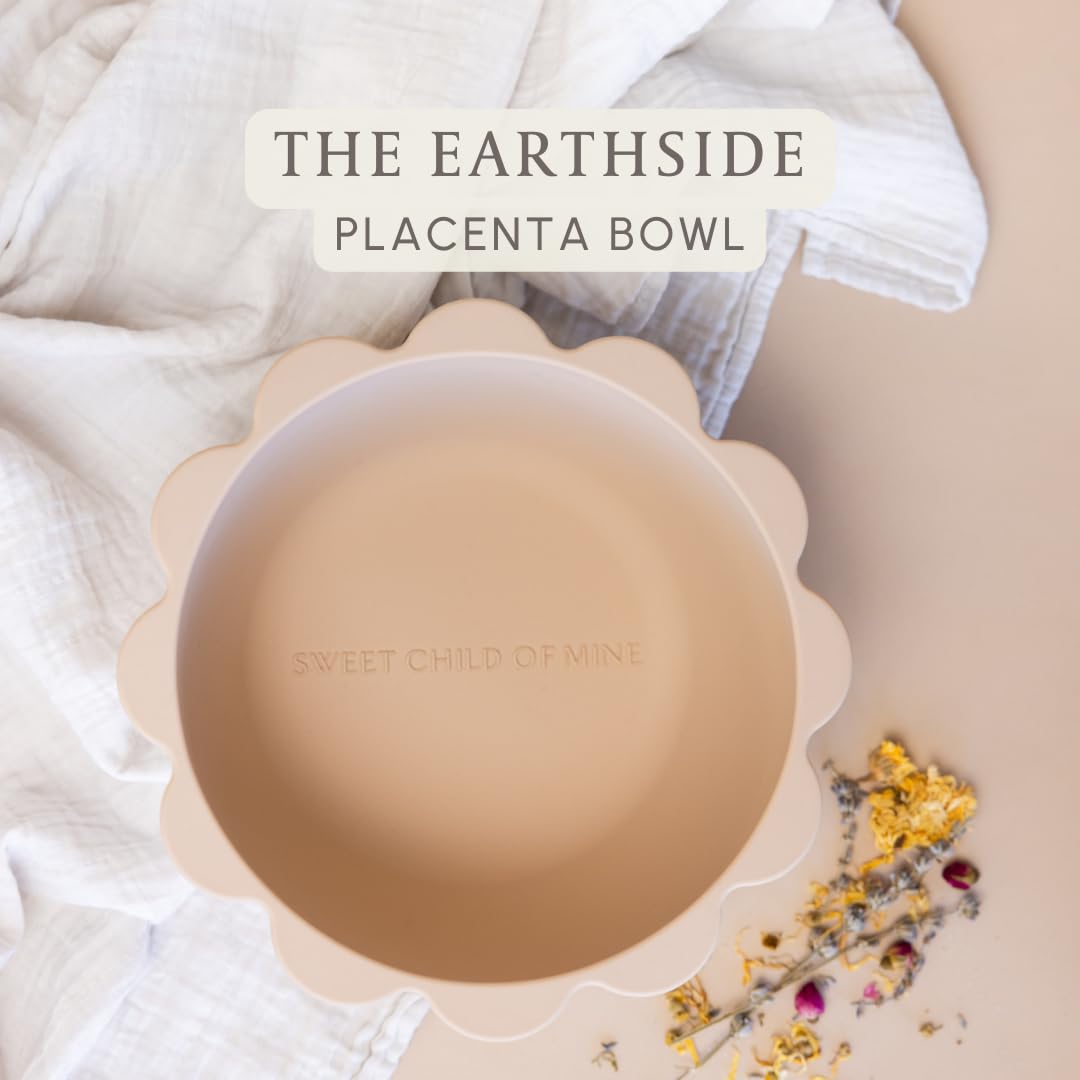 Placenta Bowl for Delayed Cord Clamping - Pregnancy Keepsake - Natural Birth Must Have - Part of Your Birthing Kit for Home Birth