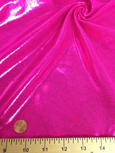 Shiny Finger Foil 4-Way Stretch Heavy Nylon Spandex Fabric (Fuchsia)
