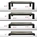 2 Lb. Depot Monitor Stand, Printer Stand with Adjustable 3 Heights Riser, 15.5 x 11.5 Inches, Black Plastic