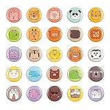 Morcart Emoji Fridge Magnets 25PCS Refrigerator Magnets for Kitchen Locker Office Whiteboard for Kids Adults Cute Fun Funny Magnets Ideal Gift Chice (25 Animal Magnets)