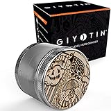 Giyotin 4 Piece Spice Herb Grinder with Pollen catchers includes Travel bag. 2.2