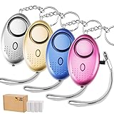 TOODOO 130db Safesound Personal Security Alarm Keychain, Safety Emergency Alarm with LED Safety and SOS Emergency Alarm Providing Powerful Safety and Property Assurance for Kids, Women (Multicolor B)