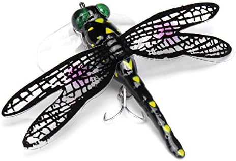 Artificial Fishing Bait Lure Life-Like Dragonfly Floating Fly Fishing Flies (B)