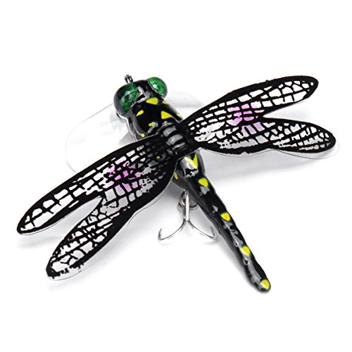 Artificial Fishing Bait Lure Life-Like Dragonfly Floating Fly Fishing Flies (B)