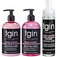 tgin The Styling Package: Rose Water Leave In Conditioner, Defining Gel and Mousse - Gift Set - Curls - Color safe - Wavy - Detangle - Low Porosity Hair - Fine Hair - Styling Products
