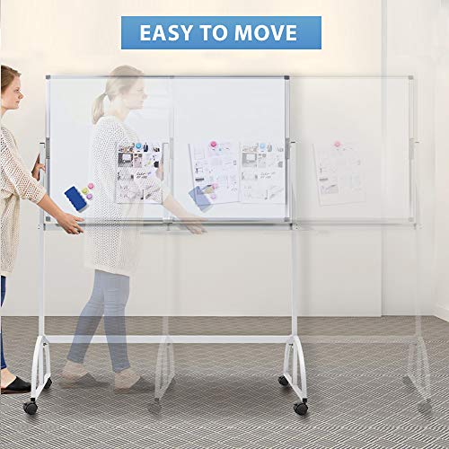 5 Magnetic+Rolling+Whiteboard+Aluminum+Standing