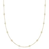 Ross-Simons 0.50 ct. t.w. Bezel-Set Diamond Station Necklace in 14kt Yellow Gold