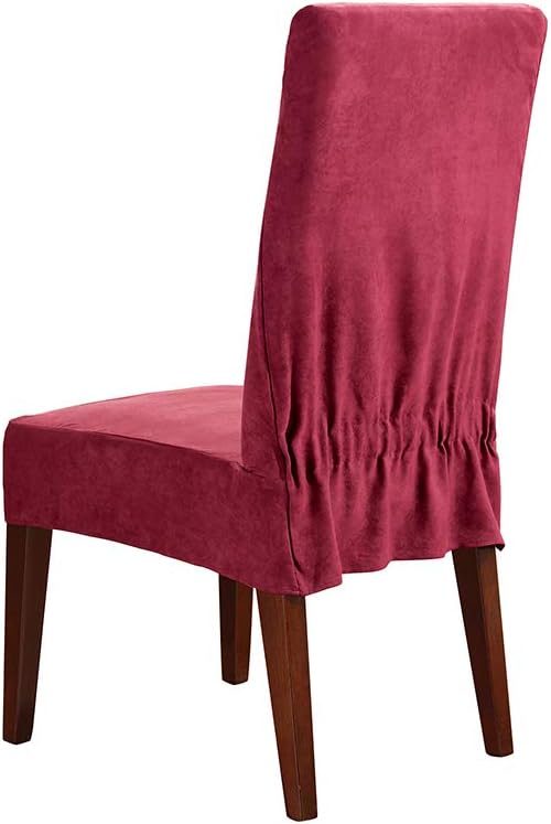 Best Soft Suede Short Dining Chair Slipcover