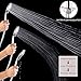 High Pressure Handheld Shower Head, 5 Settings Shower Head with Adjustable Height Suction Cup Bracket, 60 Inches Hose and Flow Regulator, Golden