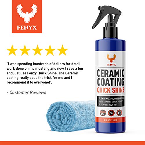 Fenyx Products Ceramic Coating for Cars Spray and Microfiber Towel Kit, This New Car Detailing Kit and Car Wax Will Bring Back Your Car's Shine with Ease, Premium Nano Coating Auto Detailing Supplies - Thumbnail 2