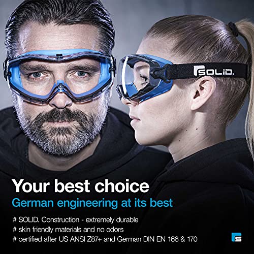 Solid. Safety Goggles Protective Eyewear Lenses Safety Glasses for wearing Over Prescription
