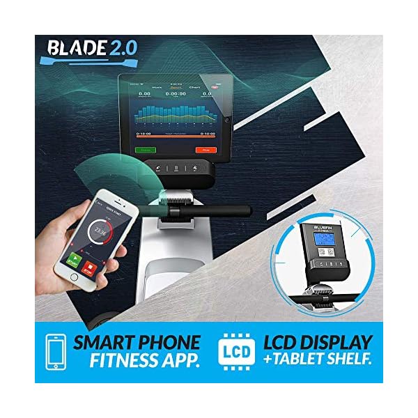 Bluefin-Fitness-BLADE-Home-Gym-Foldable-Rowing-Machine-Magnetic-Resistance-Rower-Kinomap-Live-Video-Streaming-Video-Coaching-Training-LCD-Digital-Fitness-Console-Smartphone-App Bluefin Fitness BLADE Home Gym Foldable Rowing Machine | Magnetic Resistance Rower | 8 x Tension Levels | Smooth Belt…