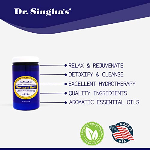 Dr. Singha's Mustard Bath Salts, Therapeutic Bath Detox, 28 Ounce