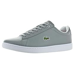 Lacoste Men's Hydez Leather Sneakers, Grey & White, 7