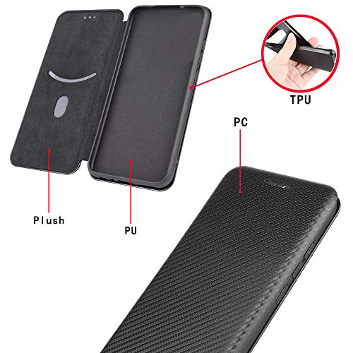 COWEN per Samsung Galaxy S20 Fe 5G Flip Cover,Trama in Fibra di Carbonio Rilievo Cover con Slot per Schede,Stand,Magnetica Custodia per Samsung Galaxy S20 Fe 5G-Blu