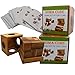 Soma Cube Puzzle Wooden with 50 Playing Cards 3D Brain Teaser in a Large Size