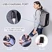 Laptop Backpack business anti-theft waterproof travel computer backpack with USB charging port college school computer bag for women & men fits 15.6 Inch Laptop and Notebook - Grey