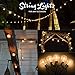 50ft Black String Lights, 60 G40 Globe Bulbs (10 Extra), Connectable, Waterproof, Indoor-Outdoor Globe String Lights for Patios, Parties, Weddings, Backyards, Porches, Gazebos, Pergolas and More