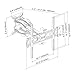 Fleximounts TV Wall Mount Bracket for Most 32-60 Inch Swivel Tilt Full Motion Articulating Long Extension LED LCD Flat Screen VESA 400x400mm
