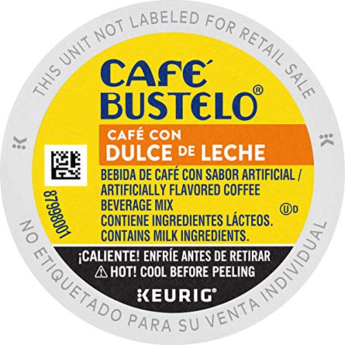 Café Bustelo Café con Dulce de Leche Flavored Espresso Style Coffee, 10 Count (Pack of 6)