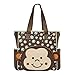 SoHo Franky Monkey Diaper Tote Bag 9pc Travel Set