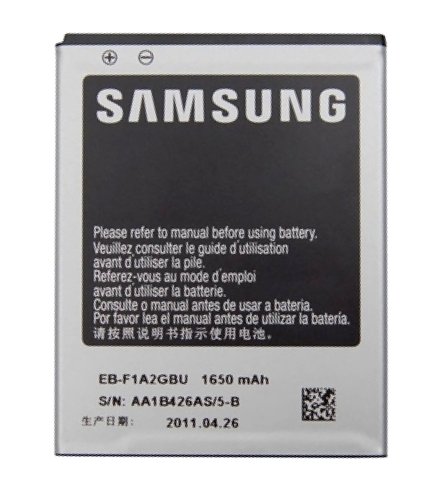 OEM Replacement Battery for Samsung Galaxy S2 SII i9100 Lithium-Ion 1650mAh EB-F1A2GBU - Non-Retail Packaging
